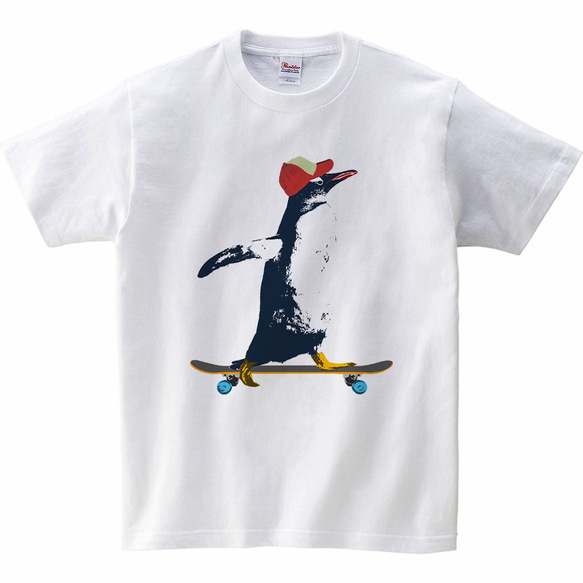 [キッズTシャツ] Penguin riding