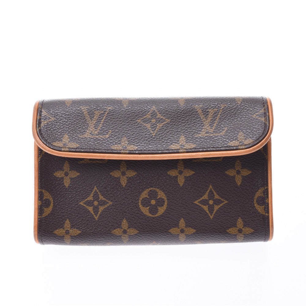 LOUIS VUITTON ルイヴィトン モノグラム ポシェットフロランティーヌ ブラウン M51855 ユニセックス モノグラムキャンバス レザー ウエストバッグ Bランク 中古 