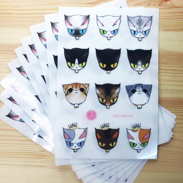 Sky.mojan ✦ 臭臉喵喵 ／ Angry Cat   ✦ 転写シール／Transfer sticker