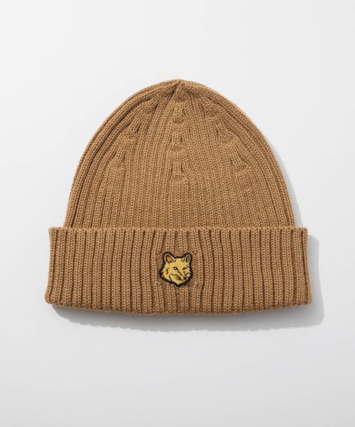 メゾンキツネ MAISON KITSUNE LM06111KT1022 ビーニー FOX HEAD PATCH RIBBED BEANIE メンズ 帽子 フォッ