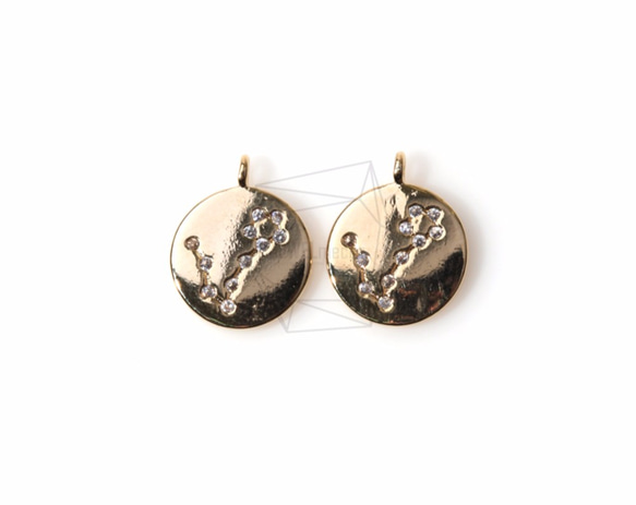 PDT-1004-G【2個入り】星座/魚座（ウオ座）,Constellation(Pisces)Pendant