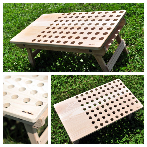 “Punched” Wood Table(ウッドテーブル・ウッドキャンプテーブル