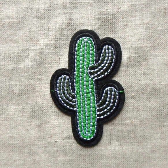 刺繍ワッペン＊サボテン