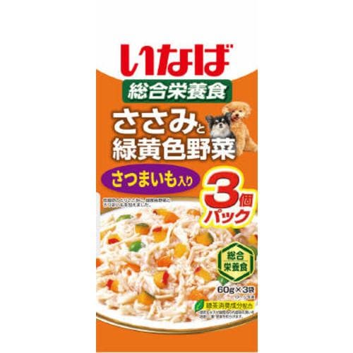 いなばペットフード いなば ささみと野菜さつまいも 60g×3袋