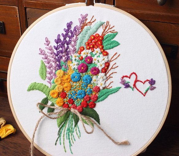 26花模様　花柄刺繍キット　お花シリーズ　刺繍作成セット　刺繍作成キット