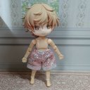 新色☆花柄くすみカラーのハーフパンツ☆ねんどろいどどーる 服☆ピンク