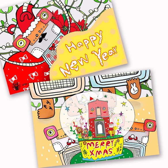 Christmas card [Music Box] 5 pcs