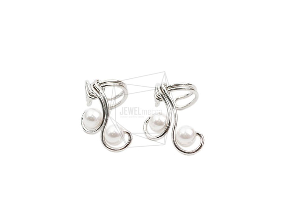 ERG-2041-R【1個入り】パールラウンドイヤーカフ/Pearl Round Earcuffs Earrings