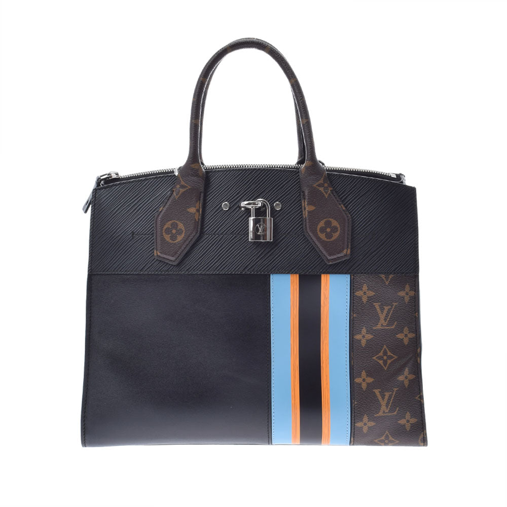 LOUIS VUITTON ルイヴィトン モノグラム シティスティーマーMM 2WAY 黒 M42526 レディース モノグラムキャンバス レザー ハンドバッグ ABランク 中古 