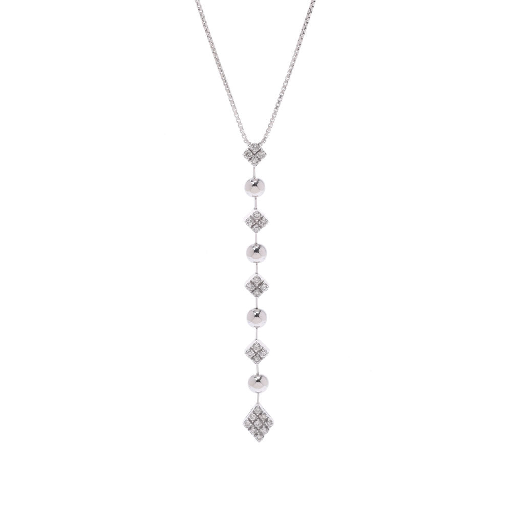 その他 Iライン ダイヤ0.25ct レディース K18WG/K14WG ネックレス Aランク 中古