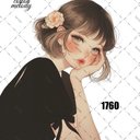 original sticker « no.1760 »     //     人物ステッカー オリジナルステッカー オリジナル人物ステッカー ステッカー cotton melody