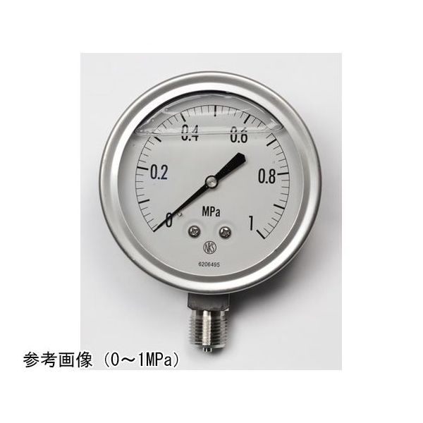 長野計器 グリセリン入圧力計(100Φ) 0.2MPa GV42-143 1個 65-4321-03（直送品）