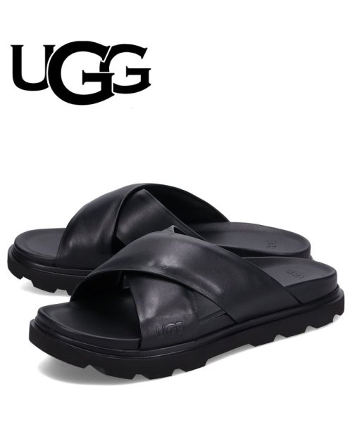 UGG アグ サンダル スライドサンダル メンズ CAPITOLA CROSS SLIDE ブラック 黒 1153076