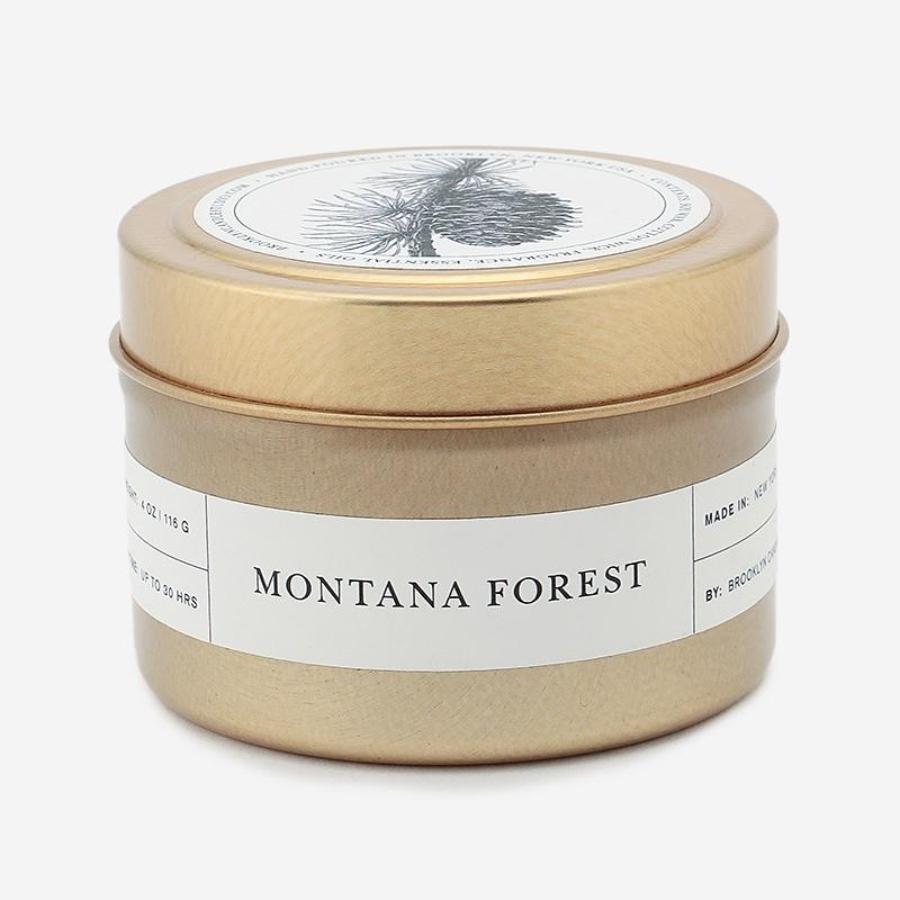 Brooklyn Candle Studio | GOLD TRAVEL CANDLE MONTANA FOREST