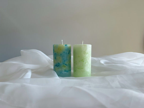 ajisai candle*紫陽花キャンドル*ナチュラルキャンドル*アロマキャンドル*キャンドル*2本セット*