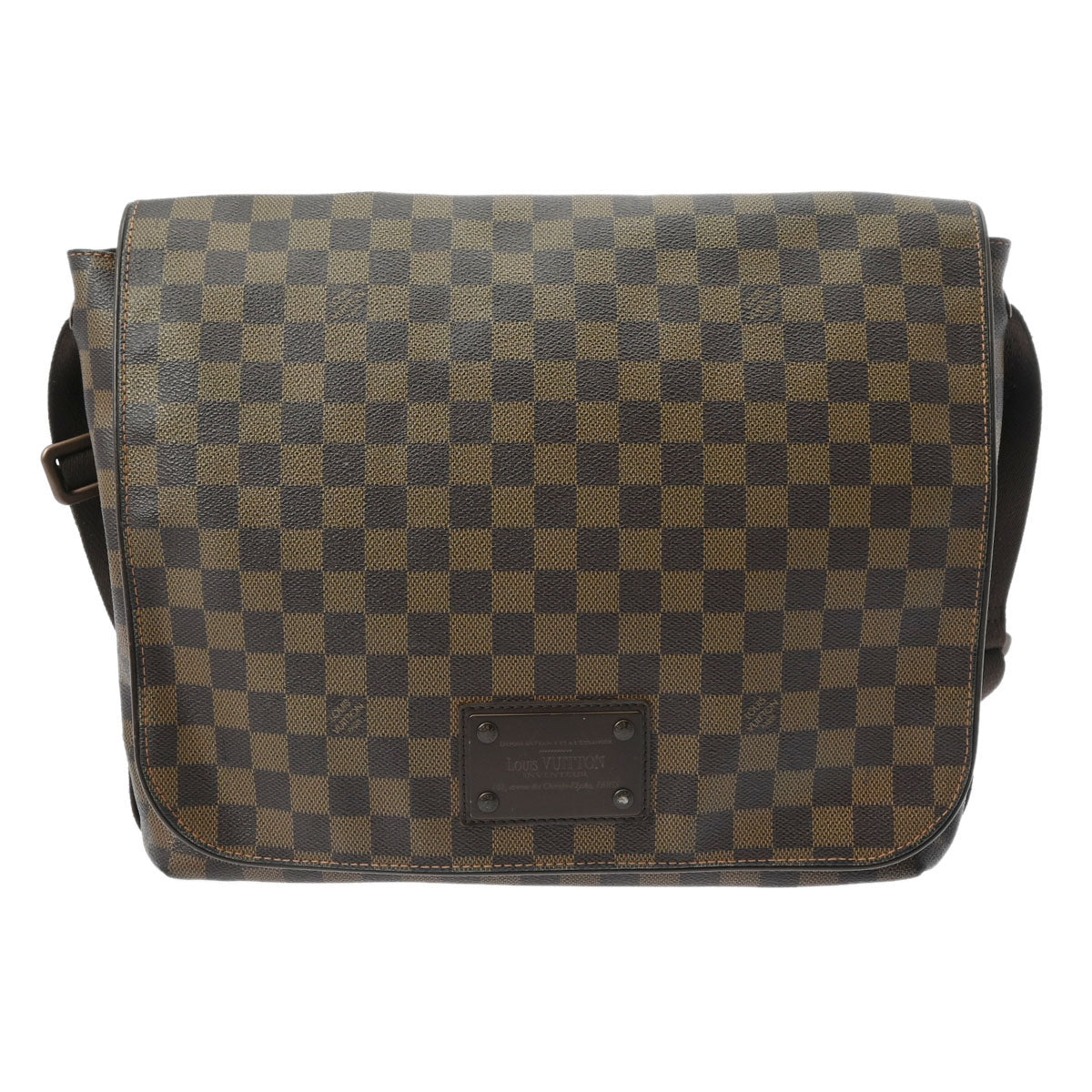 LOUIS VUITTON ルイヴィトン ダミエ ブルックリン MM ブラウン N51211 ユニセックス ダミエキャンバス ショルダーバッグ Bランク 中古 