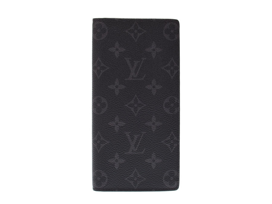 ルイヴィトン フラグメント エクリプス ブラザ 黒 メンズ 本革 長財布 新同 美品 LOUIS VUITTON 中古 