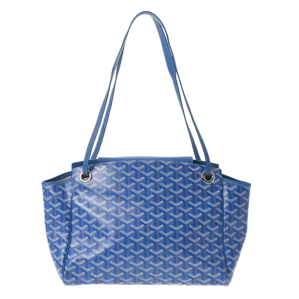 GOYARD ゴヤール ルエット 青 ユニセックス PVC カーフ トートバッグ Aランク 中古 