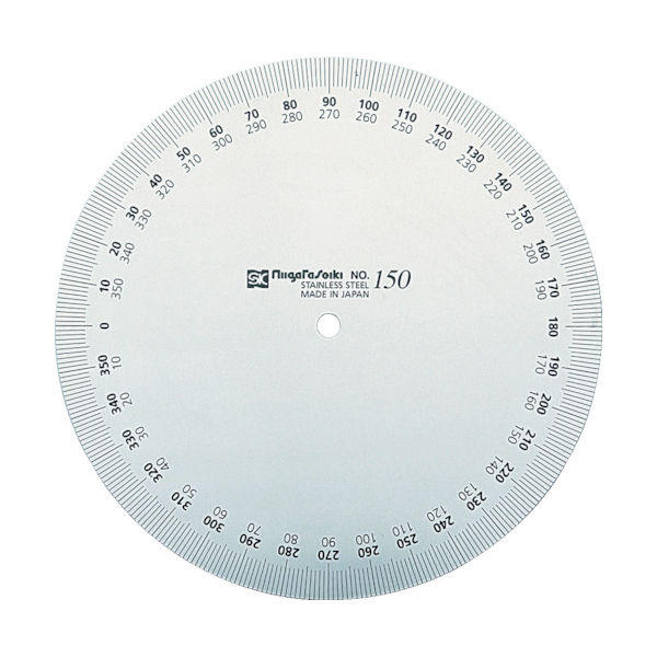 新潟精機 SK プロトラクターNo.193 正円タイプ 目量0.5°直径200mm PRT193-200 1個 421-9856（直送品）