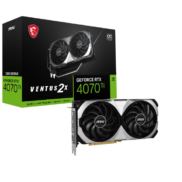 MSI グラフィックカード GeForce RTX 4070 Ti VENTUS 2X 12G OC RTX4070TIVENTUS2X12GOC