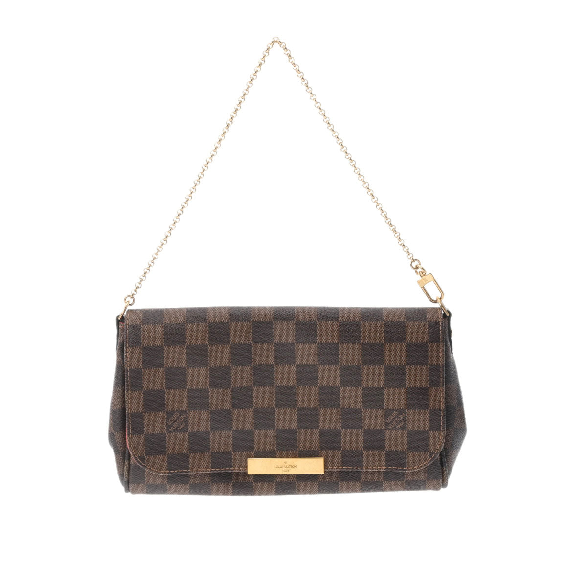 LOUIS VUITTON ルイヴィトン ダミエ フェイボリットMM ブラウン N41129 レディース ダミエキャンバス ショルダーバッグ Aランク 中古 