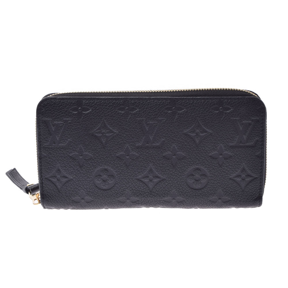 LOUIS VUITTON ルイヴィトン モノグラム アンプラント ジッピーウォレット ノワール M61864 ユニセックス レザー 長財布 ABランク 中古 