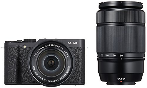 FUJIFILM デジタルカメラミラーレス一眼 X-M1ダブルズームレンズキット ブラック F X-M1B/1650/50230KIT【中古品】