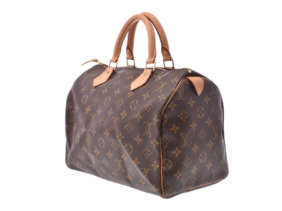 ルイヴィトン モノグラム スピーディ30 ブラウン M41526 レディース 本革 ハンドバッグ ABランク LOUIS VUITTON 中古 