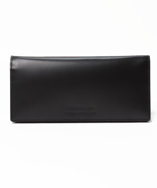 Leather long wallet brillant