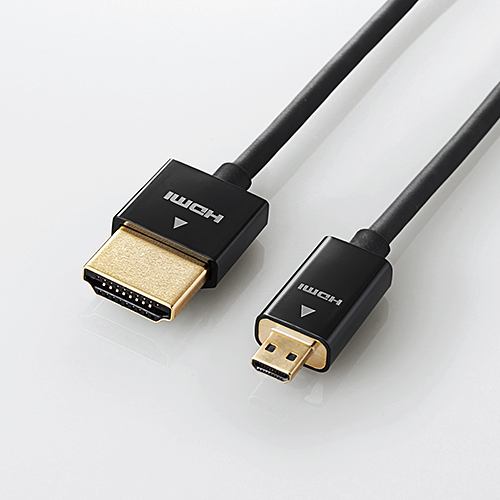 エレコム カメラ接続用HDMIケーブル(HDMI microタイプ) 2.0m DGW-HD14SSU20BK