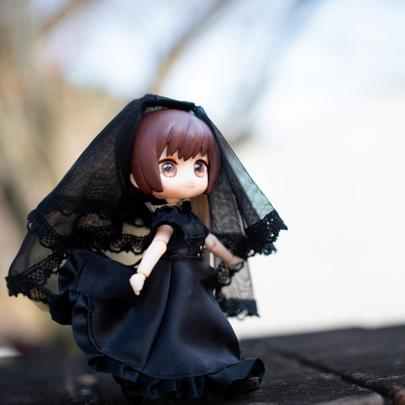 コルセット風スカートMonica・黒（1/12ドール服 ねんどろいどどーる オビツ11 ymy UFdoll）