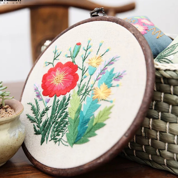 26花模様　花柄刺繍キット　お花シリーズ　刺繍作成キット　刺繍作成セット