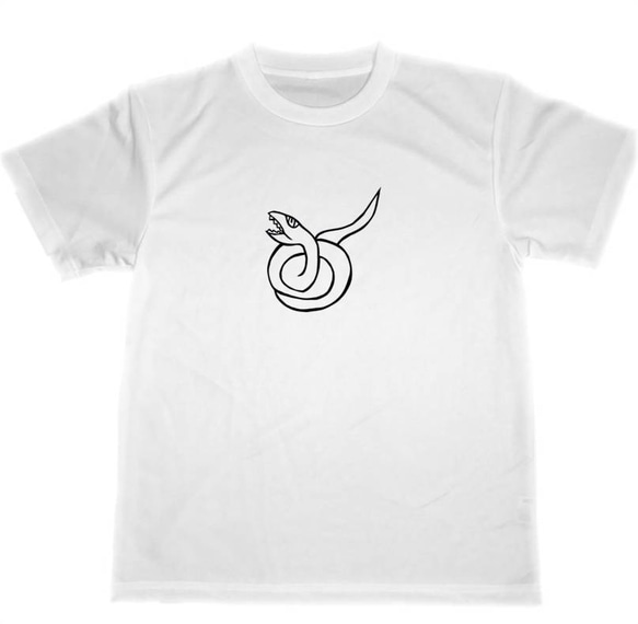 ヘビ　ドライ　Tシャツ　TUGE9999　オリジナル　　切り絵　蛇　爬虫類　巳年　グッズ