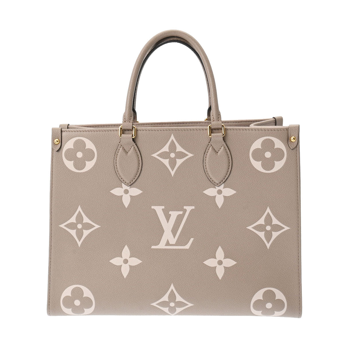 LOUIS VUITTON ルイヴィトン モノグラムアンプラント オンザゴー MM 2WAY トート トゥルトレールクレーム M45494 レディース レザー ハンドバッグ Aランク 中古 