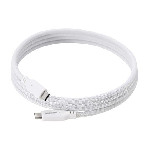 エレコム MPA-CC5PMG15WH まとまるマグネットケーブル(USB Type-C - USB Type-C／100W対応) 1.5m