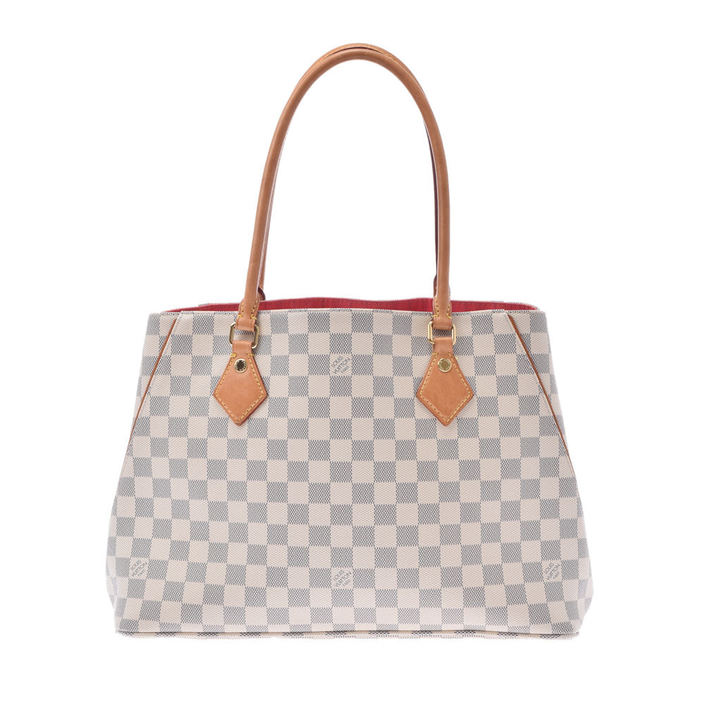 LOUIS VUITTON ルイヴィトン ダミエ アズール カルヴィ 白 N41449 レディース ダミエアズールキャンバス トートバッグ Bランク 中古 