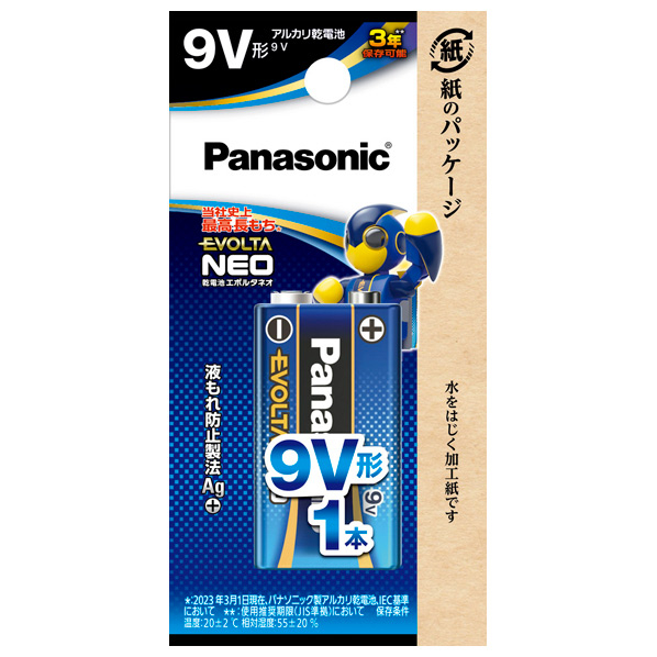 パナソニック 9V形アルカリ乾電池 1本入り エボルタNEO 6LR61NJ/1B