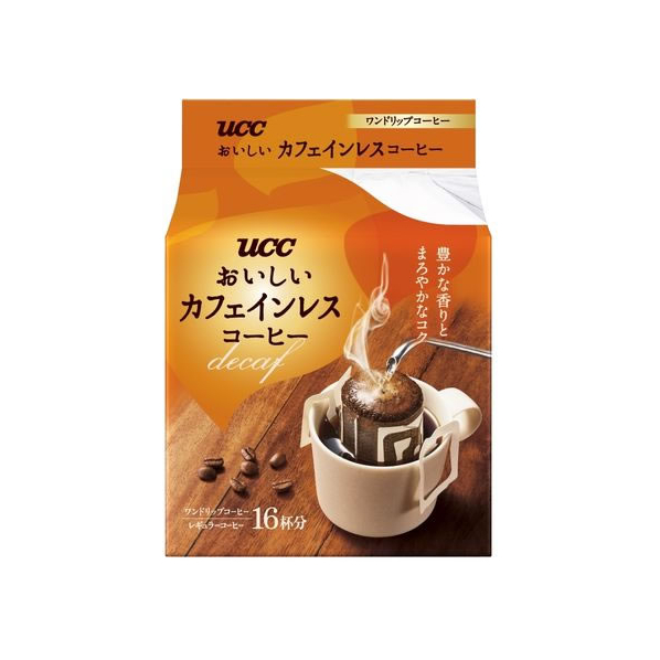 UCC UCC おいしいカフェインレスコーヒー ワンドリップコーヒー 16杯 FCU5987