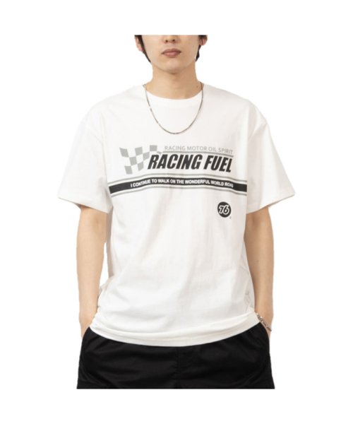 76 セブンティシックス 天竺パネルラインプリント半袖Tシャツ 33231307