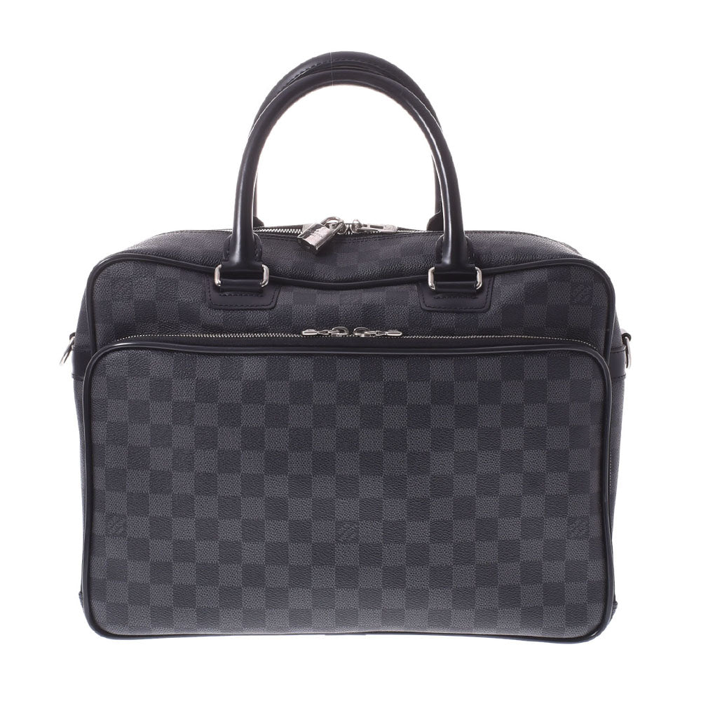 LOUIS VUITTON ルイヴィトン ダミエ グラフィット イカール 2WAY 黒/グレー N23253 メンズ ダミエグラフィットキャンバス ビジネスバッグ ABランク 中古 