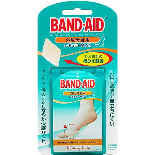 ジョンソン・エンド・ジョンソン（Johnson & Johnson） バンドエイド(BAND-AID) 外反母趾用 レギュラーサイズ (4枚入) 【衛生用品】