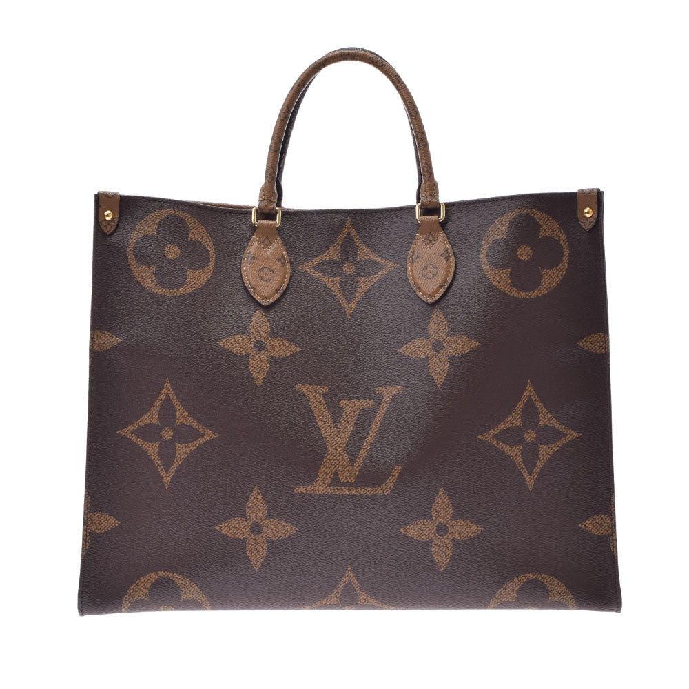 LOUIS VUITTON ルイヴィトン モノグラム リバース オンザゴー GM ブラウン M44576 ユニセックス モノグラムキャンバス 2WAYバッグ Aランク 中古 