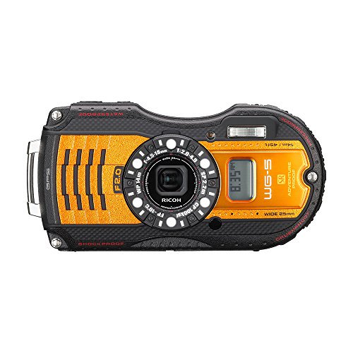 RICOH 防水デジタルカメラ WG-5GPS オレンジ 防水14m耐ショック2.2m耐寒-10度 RICOH WG-5GPSOR【中古品】