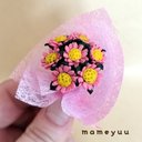 【再販】ミニチュアお花の花束(濃いピンク)