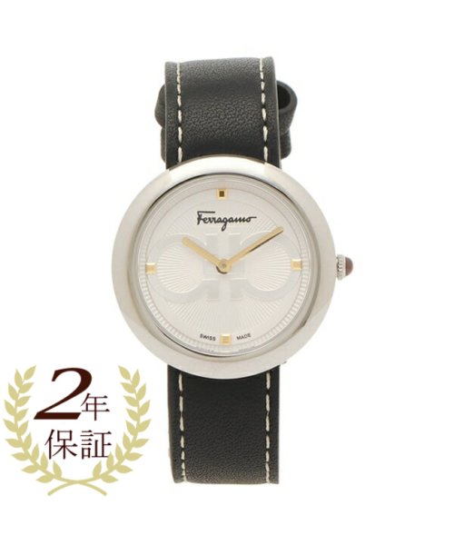 フェラガモ 時計 レディース シック クォーツ ホワイト ブラック FERRAGAMO SFMF00121 レザー