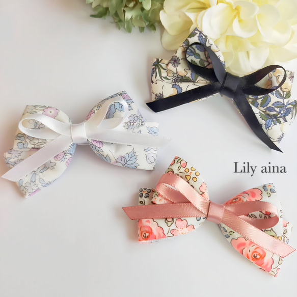 ❁Liberty Ribbon ♡赤ちゃんから使えるヘッドバンド ヘアバンド　ヘアゴム　ヘアクリップ