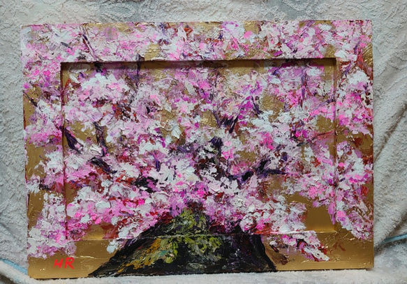 油絵 絵画 【大桜】