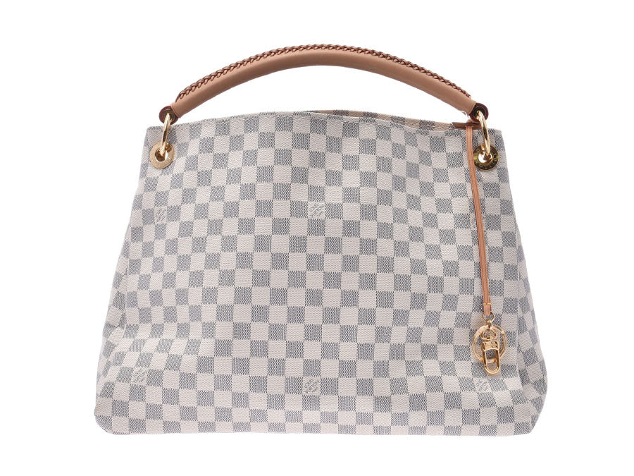 ルイヴィトン アズール アーツィMM 白 N41174 レディース 本革 バッグ Aランク 美品 LOUIS VUITTON 中古 