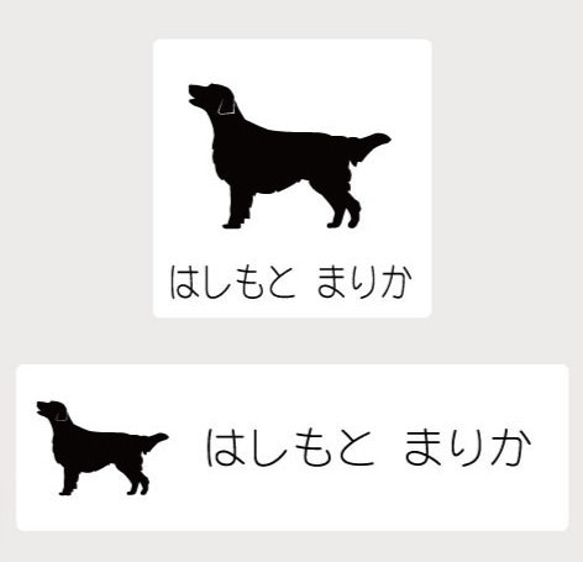 フラットコーテッドレトリーバー_ペットお名前スタンプ_犬グッズ_名入れ_PET-TEP_ENT_113_229