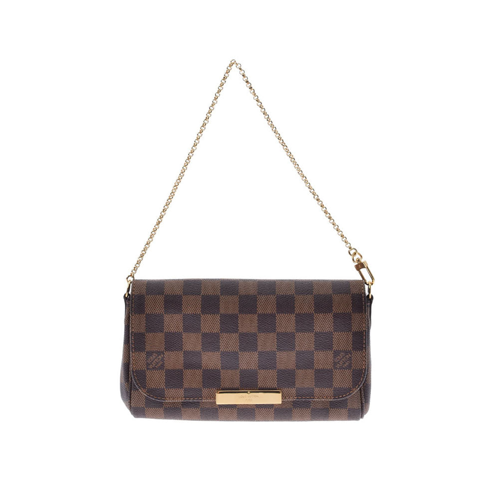 LOUIS VUITTON ルイヴィトン ダミエ フェイボリットPM ブラウン N41276 レディース ダミエキャンバス ショルダーバッグ Aランク 中古 